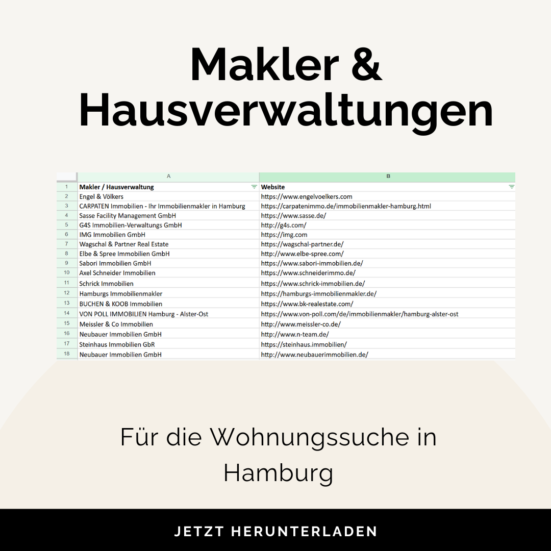 Hausverwaltungen & Makler für Mietwohnungen in Hamburg